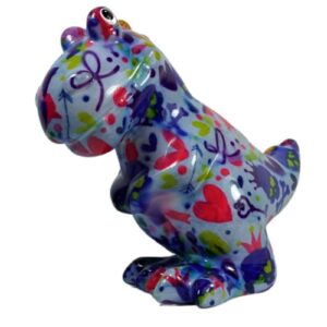 Pomme Pidou Spardose Money Bank Dinosaurier Dino Tito Blau Herzchen