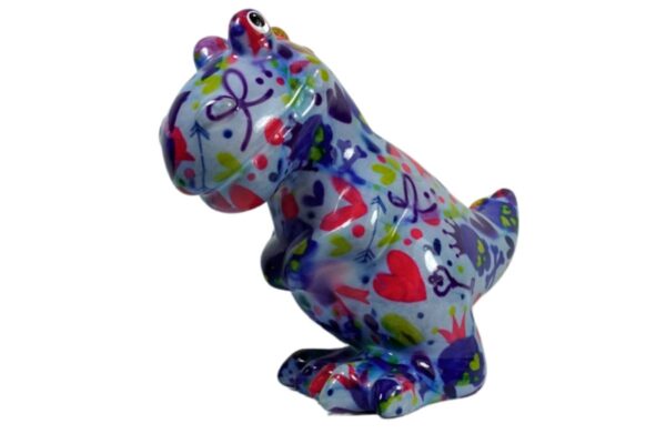 Pomme Pidou Spardose Money Bank Dinosaurier Dino Tito Blau Herzchen