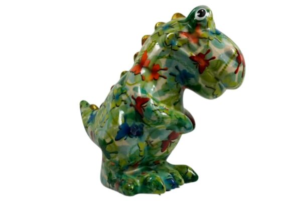 Pomme Pidou Spardose Money Bank Dinosaurier Dino Tito Grün Schmetterlinge