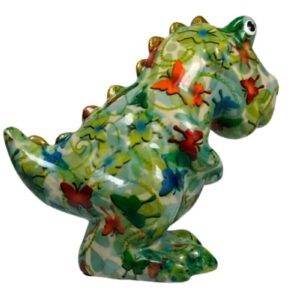 Pomme Pidou Spardose Money Bank Dinosaurier Dino Tito Grün Schmetterlinge