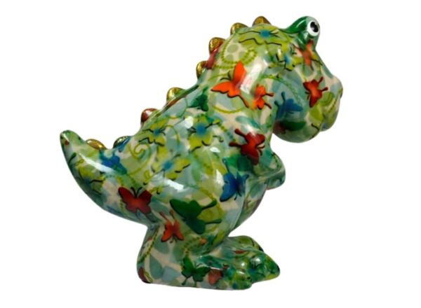 Pomme Pidou Spardose Money Bank Dinosaurier Dino Tito Grün Schmetterlinge