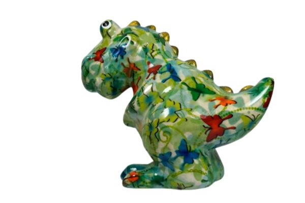 Pomme Pidou Spardose Money Bank Dinosaurier Dino Tito Grün Schmetterlinge