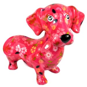 Pomme Pidou Spardose Money Bank Dackel Hund Dennis Pink