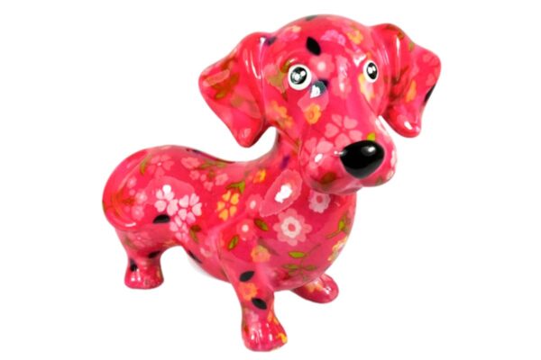 Pomme Pidou Spardose Money Bank Dackel Hund Dennis Pink