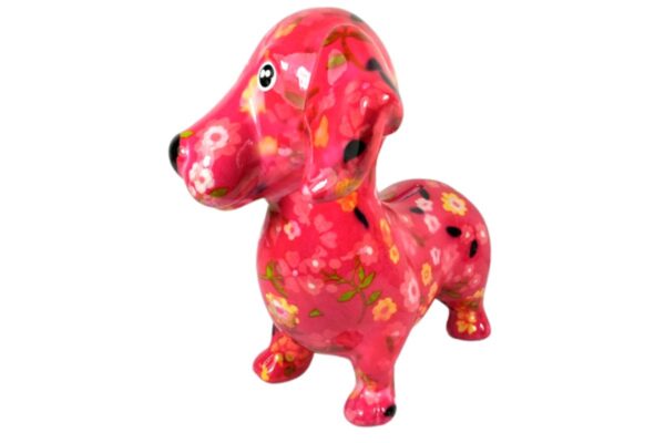 Pomme Pidou Spardose Money Bank Dackel Hund Dennis Pink