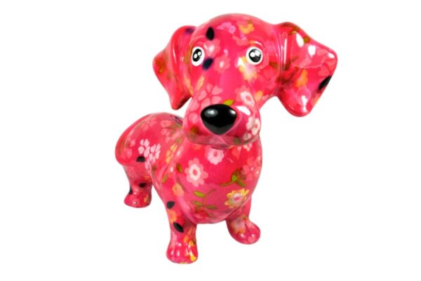 Pomme Pidou Spardose Money Bank Dackel Hund Dennis Pink