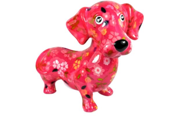 Pomme Pidou Spardose Money Bank Dackel Hund Dennis Pink