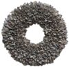 Couronne Wandkranz Herbstkranz Naturkranz Bakuli Wreath Grey Wash 40 ∅