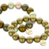 Biba Armband Duo Polymer Perlen Hell Grün 14mm Ø Damen Armband Gold Anhänger