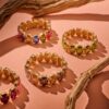Biba Armband Holiday Glitter Rosa 18mm Breit Damen Armband Anhänger Gold