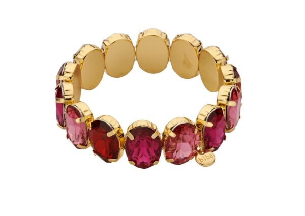 Biba Armband Holiday Glitter Rosa 18mm Breit Damen Armband Anhänger Gold