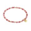 Biba Armband Crystal Perlen facettiert Rose 3mm Ø Natural Shine Anhänger Gold