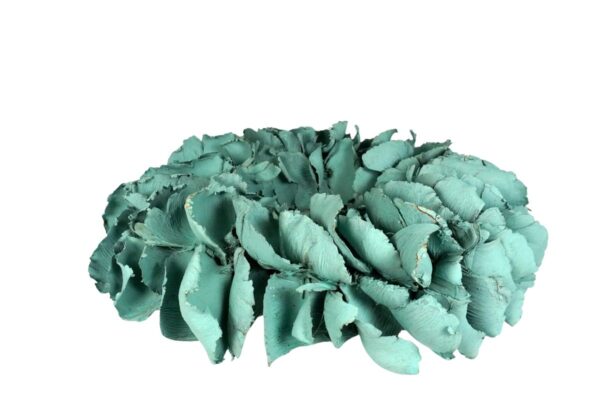 Couronne Deko Kranz Naturkranz Palm Petal Wreath Aqua Green 25cm∅ Handarbeit