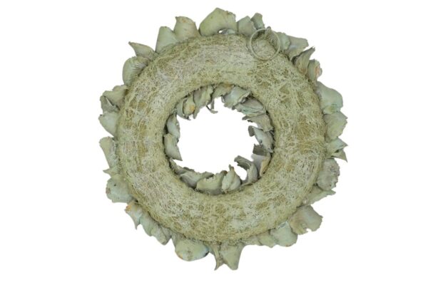 Couronne Deko Kranz Naturkranz Palm Petal Wreath Seagreen 25cm∅ Handarbeit