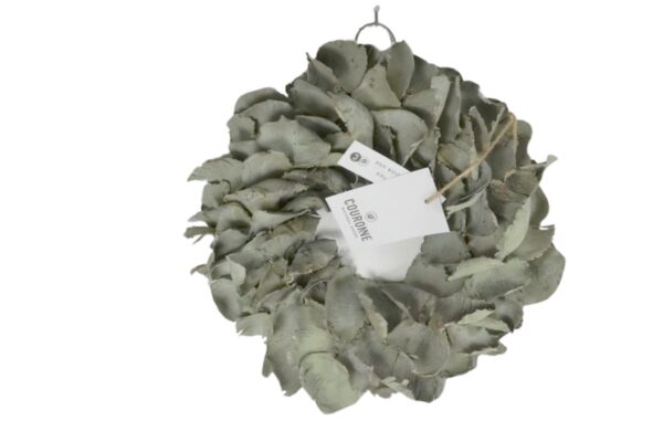 Couronne Deko Kranz Naturkranz Palm Petal Wreath Seagreen 25cm∅ Handarbeit