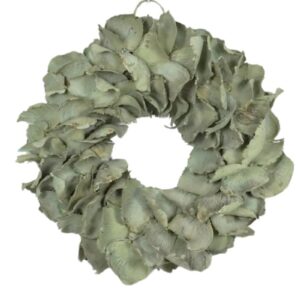 Couronne Deko Kranz Naturkranz Palm Petal Wreath Seagreen 25cm∅ Handarbeit