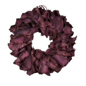 Couronne Deko Kranz Naturkranz Palm Petal Wreath Mauve 25cm∅ Handarbeit