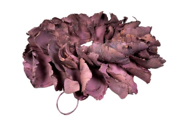 Couronne Deko Kranz Naturkranz Palm Petal Wreath Mauve 25cm∅ Handarbeit