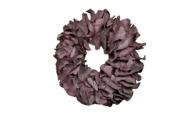 Couronne Deko Kranz Naturkranz Palm Petal Wreath Powder Pink 25cm∅ Handarbeit