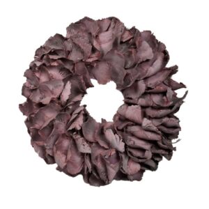 Couronne Deko Kranz Naturkranz Palm Petal Wreath Powder Pink 25cm∅ Handarbeit