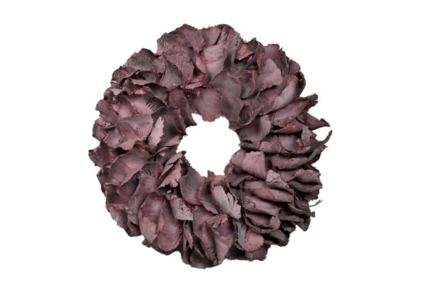 Couronne Deko Kranz Naturkranz Palm Petal Wreath Powder Pink 25cm∅ Handarbeit