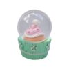 Schneekugel Weihnachtskugel Glimmerkugel Petit Cupcake Present Mint