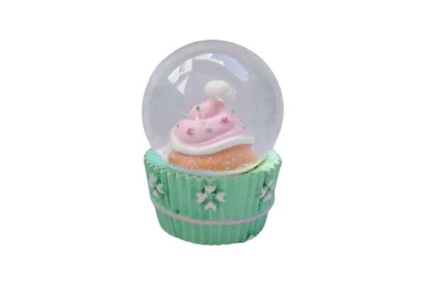 Schneekugel Weihnachtskugel Glimmerkugel Petit Cupcake Present Mint