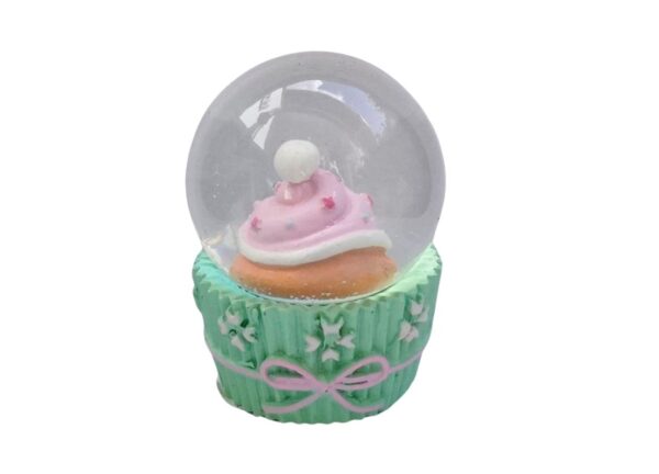 Schneekugel Weihnachtskugel Glimmerkugel Petit Cupcake Present Mint