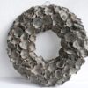 Couronne Dekokranz Wandkranz Türkranz Naturkranz Coco Flower Wreath Grey Wash 40 ∅