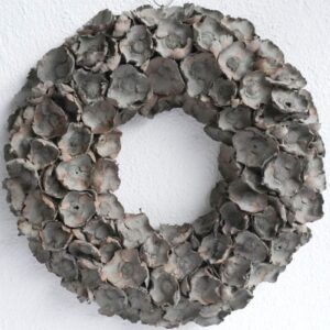 Couronne Dekokranz Wandkranz Türkranz Naturkranz Coco Flower Wreath Grey Wash 40 ∅