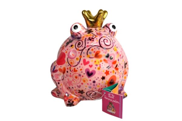 Pomme Pidou Spardose Money Bank Frosch Freddy Birds Hearts Rose