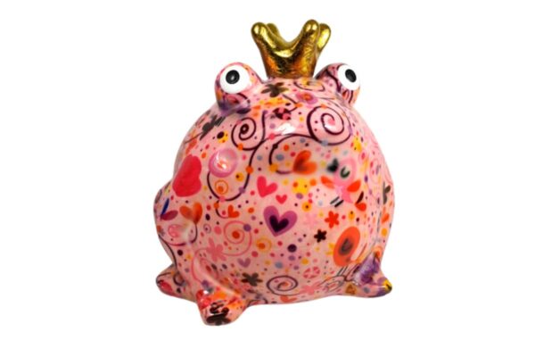 Pomme Pidou Spardose Money Bank Frosch Freddy Birds Hearts Rose