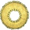 Couronne Dekokranz Wandkranz Naturkranz Handarbeit Bakuli Wreath Yellow Wash 40cm ∅