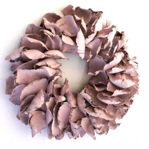 Couronne Deko Kranz Naturkranz Palm Petal Wreath Powder Pink 25cm∅ Handarbeit