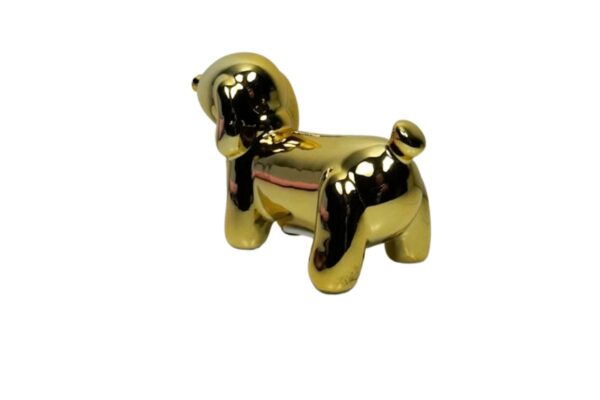 Pomme Pidou Spardose Money Bank Petit Dackel Hund Whoopy Gold