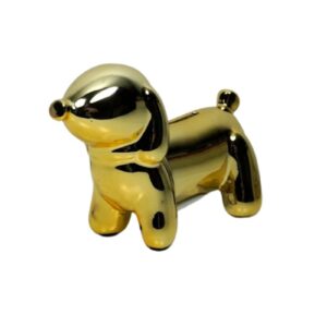 Pomme Pidou Spardose Money Bank Petit Dackel Hund Whoopy Gold