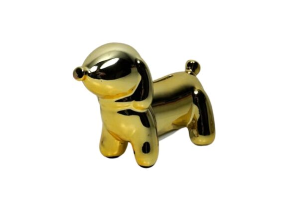 Pomme Pidou Spardose Money Bank Petit Dackel Hund Whoopy Gold