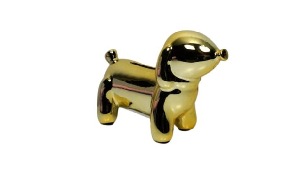 Pomme Pidou Spardose Money Bank Petit Dackel Hund Whoopy Gold