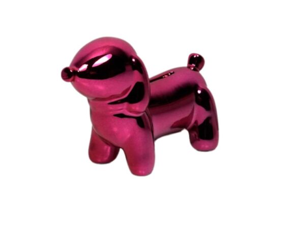 Pomme Pidou Spardose Money Bank Petit Dackel Hund Whoopy Pink