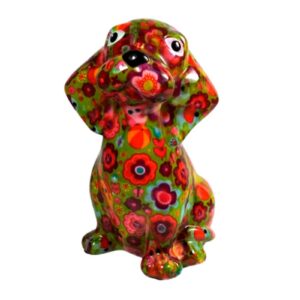 Pomme Pidou Spardose Money Bank Beagle Hund Basil Grün 