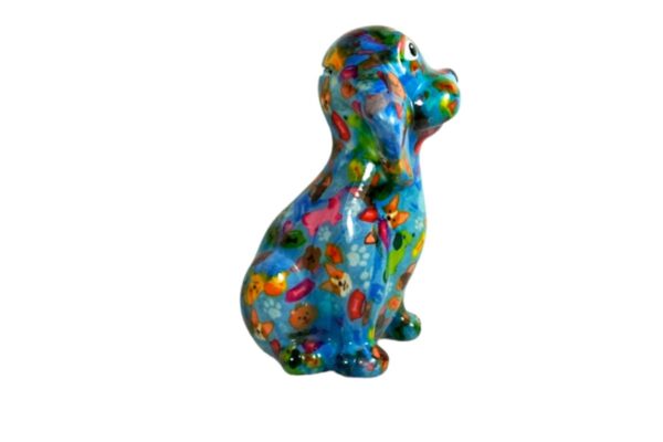 Pomme Pidou Spardose Money Bank Beagle Hund Basil Blau