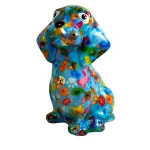 Pomme Pidou Spardose Money Bank Beagle Hund Basil Blau