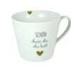 Krasilnikoff Henkeltasse Kaffeetasse Sprüche Tasse Schön dass du da bist