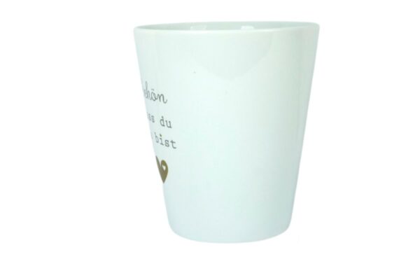 Krasilnikoff Kaffeebecher Sprüche Tasse Mug Cup Schön dass du da bist