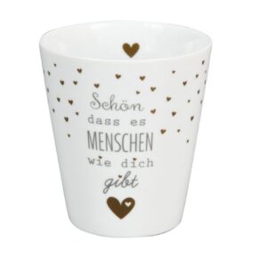 Krasilnikoff Kaffeebecher Sprüche Tasse Mug Cup Schön dass es dich gibt