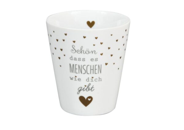 Krasilnikoff Kaffeebecher Sprüche Tasse Mug Cup Schön dass es dich gibt