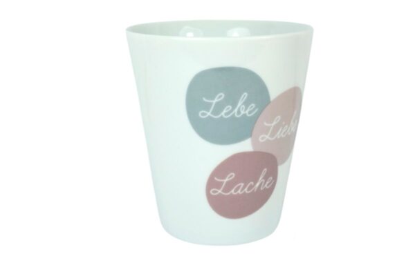 Krasilnikoff Kaffeebecher Sprüche Tasse Mug Cup Lebe Liebe Lache