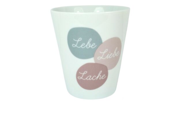 Krasilnikoff Kaffeebecher Sprüche Tasse Mug Cup Lebe Liebe Lache