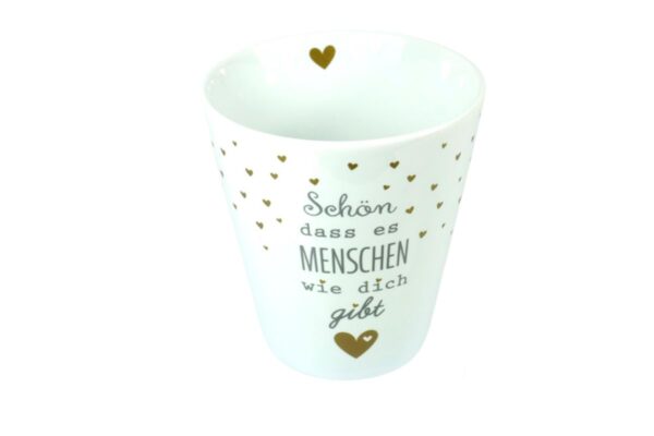 Krasilnikoff Kaffeebecher Sprüche Tasse Mug Cup Schön dass es dich gibt