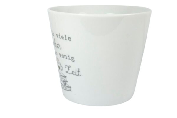 Krasilnikoff Henkeltasse Kaffeetasse Sprüche Tasse So viele Bücher so wenig Zeit